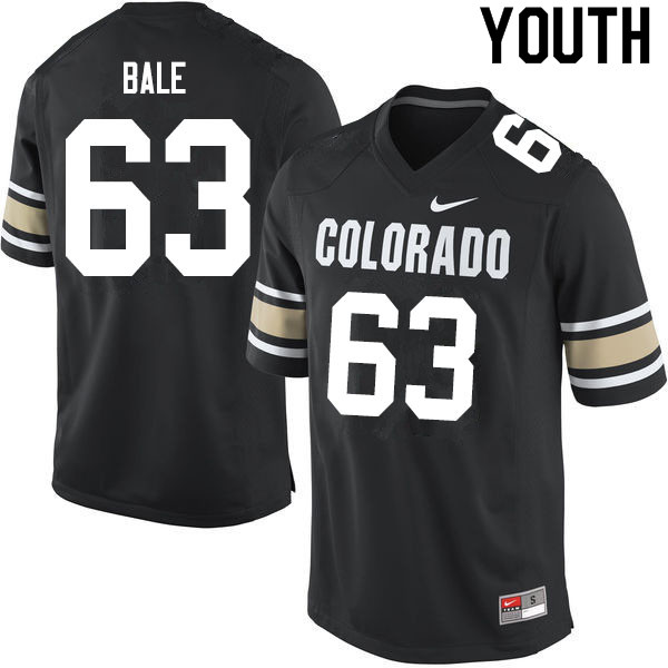 Youth #63 J.T. Bale Colorado Buffaloes College Football Jerseys Sale-Home Black